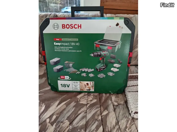 Myydään Bosch Easyimpact 18V-40 Akkuporakone salkkuineen