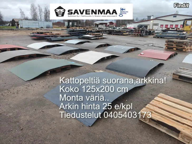 Säljes Kattopelti,suoraa kattopeltiä arkkeina,koko 125x200cm,Savenmaalta