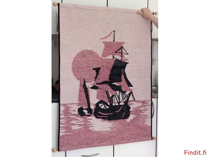 Säljes Rya tavla med segelbåtar, 81 x 114 cm