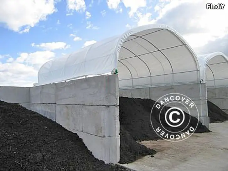 Säljes Containertält PVC, 6 x 6,05 x 1,8 m, Vit