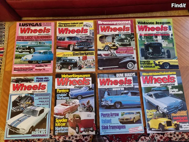 Myydään Ruotsinkieliset Wheels Rod  Classic 1980-84/Bilsport/Power Magazine lehdet