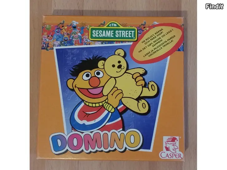 Säljes Sesame Street Domino peli Casper 1996 vintage -8e