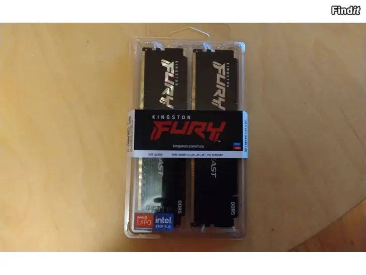 Myydään Kingston Fury 16gb 2x8gb ddr5 5600mt
