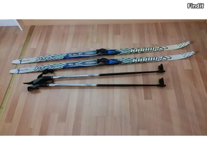 Myydään Sukset Karhu Feran XC 140cm ja Karhu Feran sauvat 95cm -30e