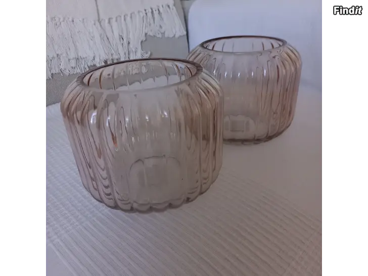 Myydään Lasimaljat esim. tarjoiluun, kukille, kynttilöille/ 2 kpl