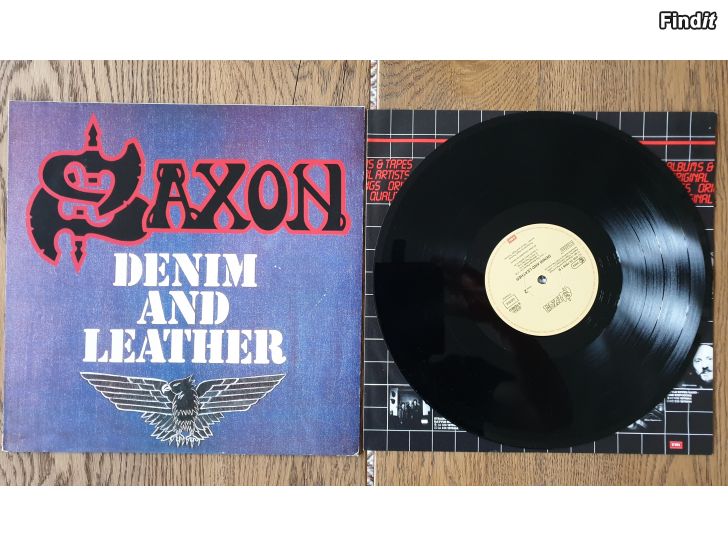Säljes Saxon, Denim and leather. Vinyl LP