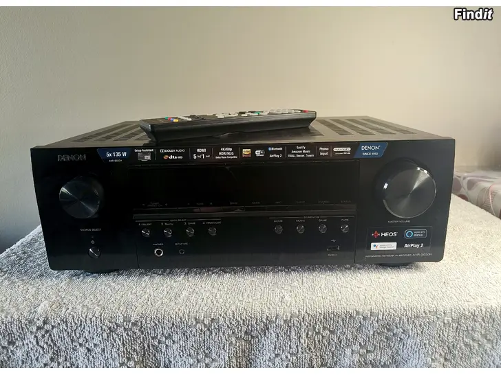 Säljes Jamo S809 HCS 5.0, Denon AVR-S650H 5.2 vahvistin, Jamo C912 Subwoofer