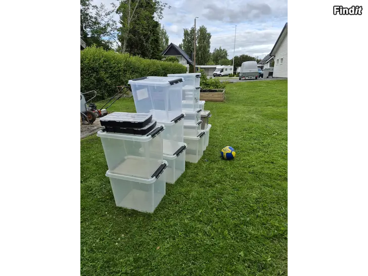 Säljes Förvaringslådor x 18 olika storlekar