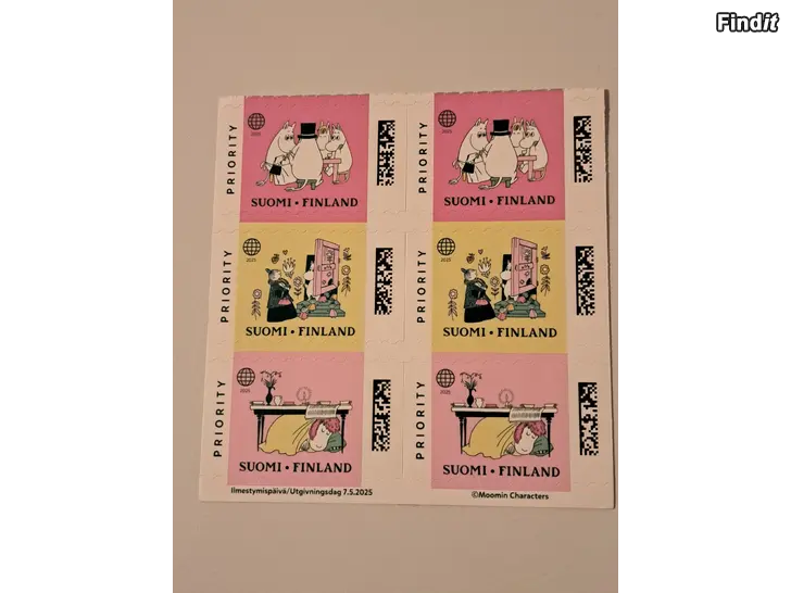 Säljes Postimerkkejä/ Muumi -ikimerkkejä ulkom. 6 kpl