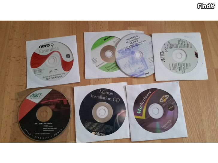 Myydään Asennus CD PC-tietokoneeseen 7kpl - 5e