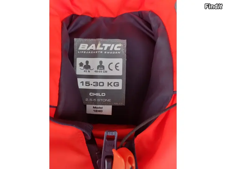 Säljes Baltic flytväst 5-30 kg