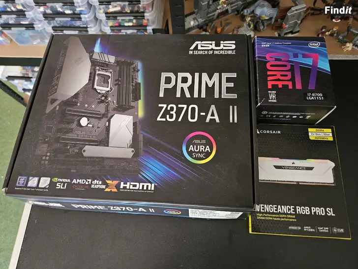 Säljes Intel i7, 32GB RAM DDR4 , Z370A moderkort