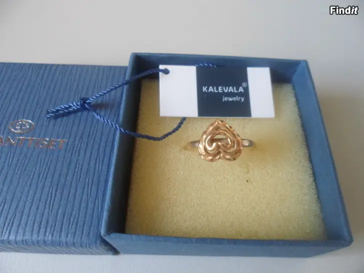 Myydään Kalevala Talon sydän 14K Kultasormus koko 17