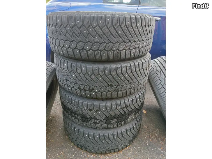 Myydään Nastarenkaat Continental 205/55R16 94T peltivanteilla 5-114,3 Toyota