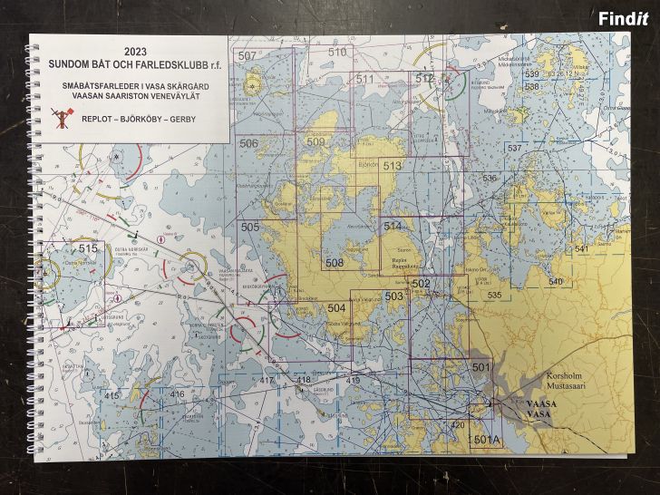 Säljes Vasa-Gerby-Replot sjökort FANTOY