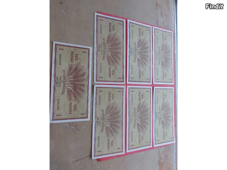 Myydään 1 Mark 1963 7 stycken