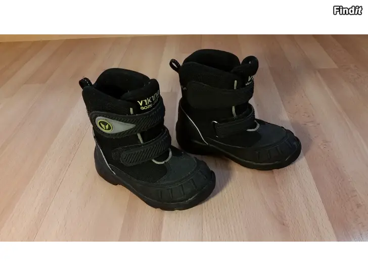 Myydään Viking Goretex koko 25 mustat talvikengät  5e