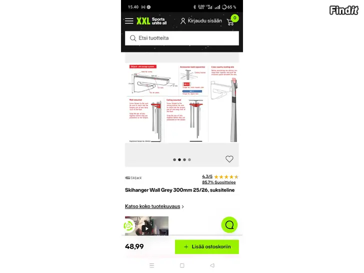 Säljes Skijack skidhängare