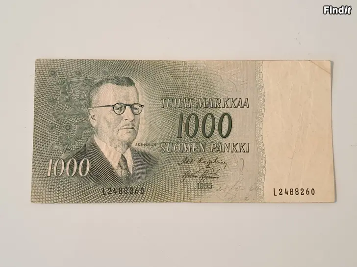 Myydään Seteli 1000 mk v. 1955
