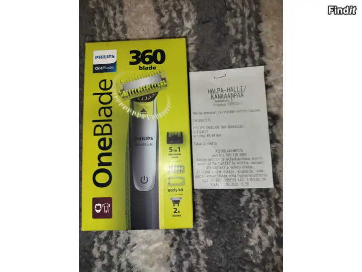 Myydään Philips OneBlade 360 Uusi