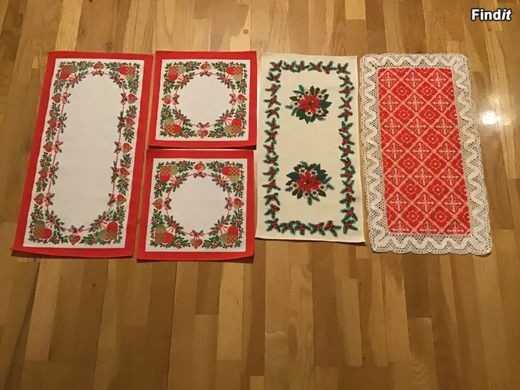 Säljes 5 st vackra Juldukar i tyg