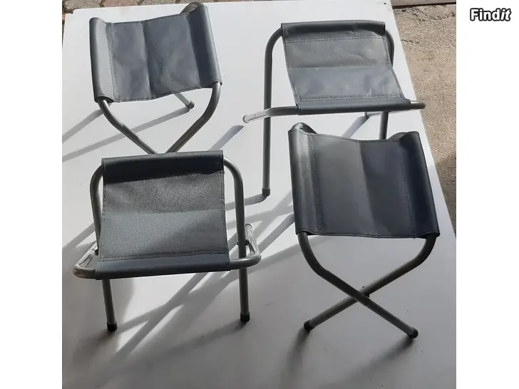 Myydään Retki jakkarat 4 kpl. yh.10 sekä retkipöytä hinta 50