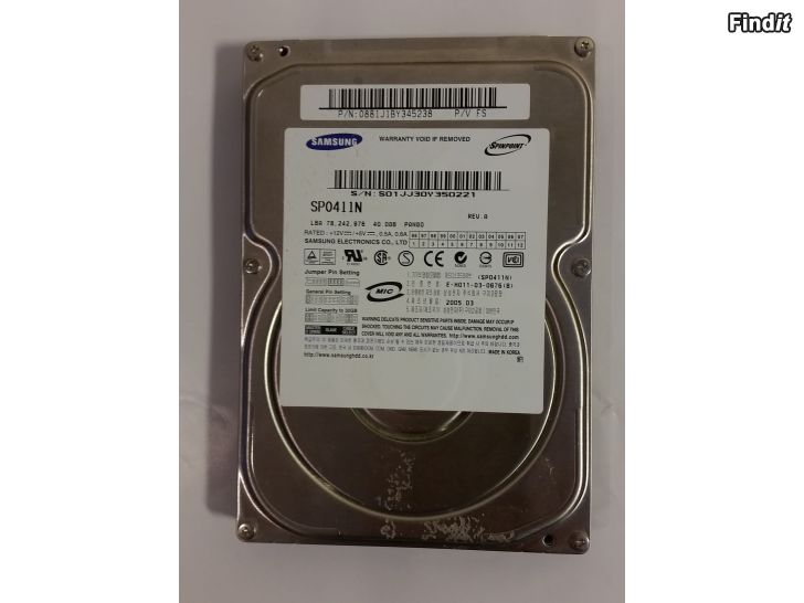 Säljes Samsung kovalevy 40GB ide 5e