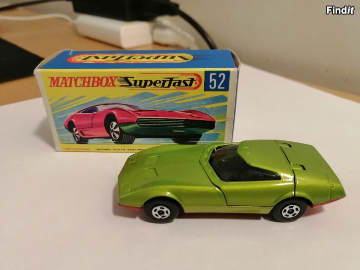 Myydään Matchbox 52-1970, Dodge Charger Mk3. Uudenveroinen