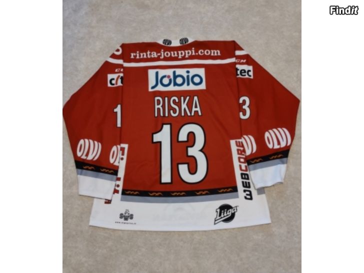 Säljes Erik Riska match använd tröja med autograf
