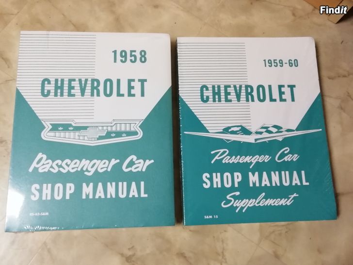Myydään Chevrolet  Shop Manual 1958-1960 ja 1961-64