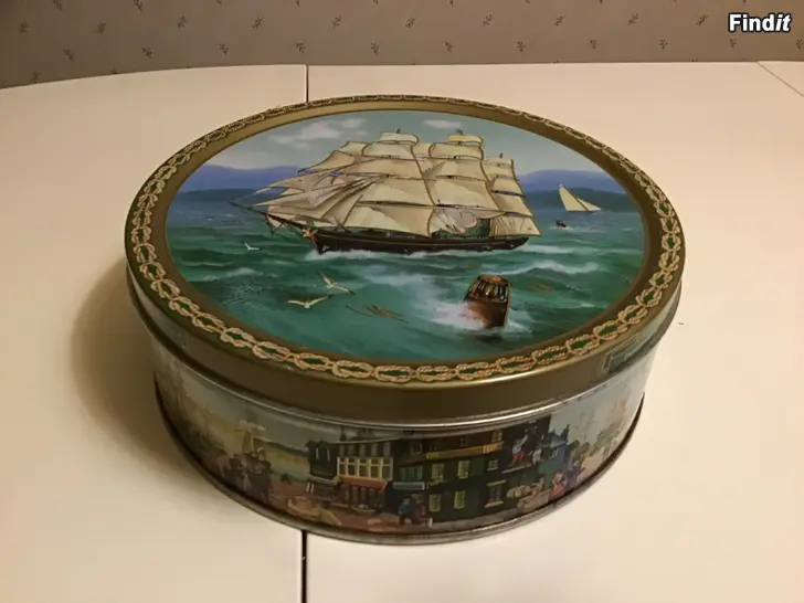 Säljes 5 st trevliga hela och rena plåtburkar