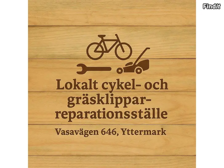 Myydään Reparation av trädgårdsmaskiner och cyklar