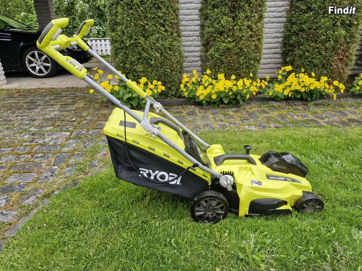 Säljes Ryobi akkugräsklippare