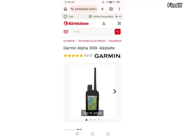 Säljes Garmin alpha 300i/Garmin alpha t 20 säljes