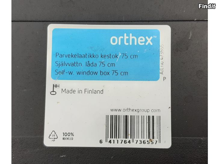 Myydään Orthex parvekelaatikko 75 cm- 2 kpl