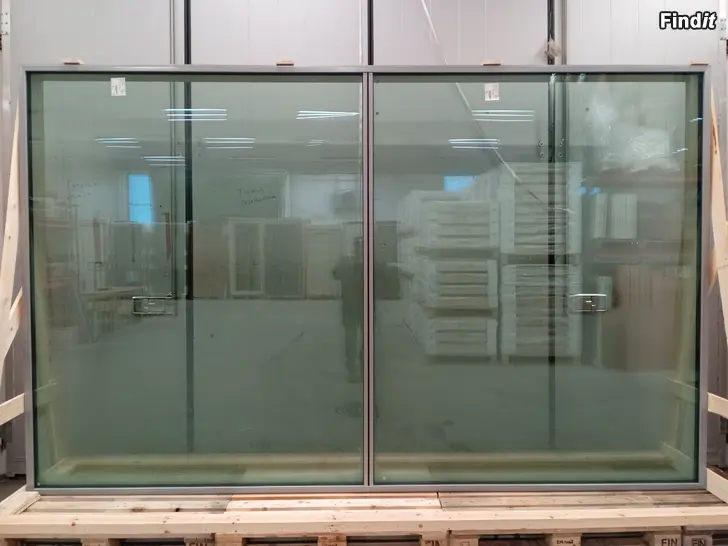 Säljes Glasvägg KLAS1-121, MEKA 210, 4000x2500, Sk/Grå, 3K LAM/6/LAM