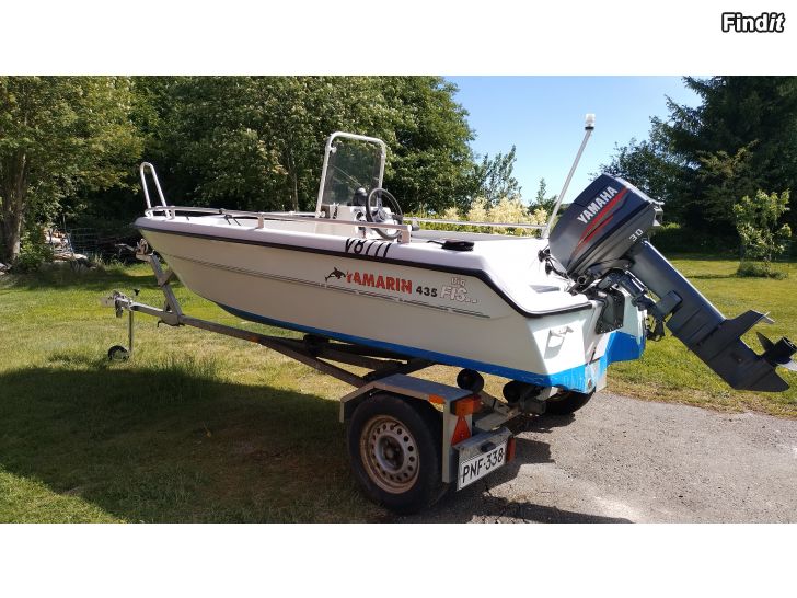 Säljes Yamarin 435 Big Fish + Yamaha 30 + Aku trailer till Höstpris