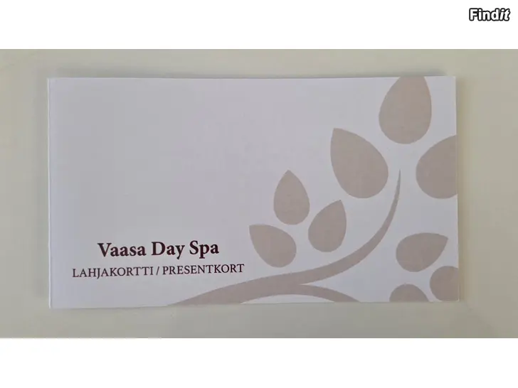Myydään Lahjakortti Day Spa Vaasa 150 e arvo 200 e