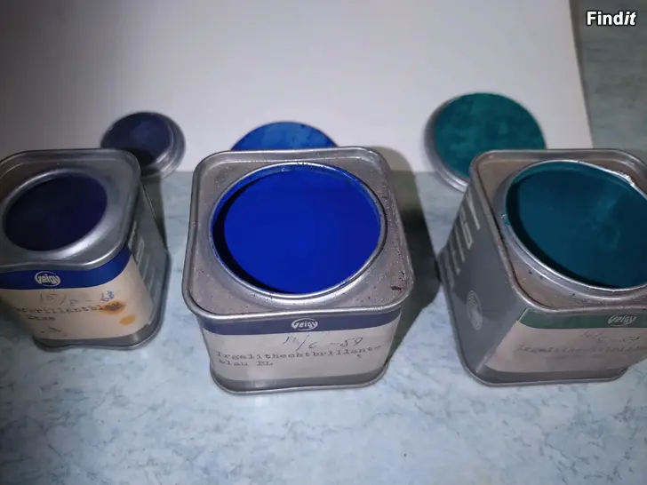 Säljes 1959 års Färg pulver till ljus eller tvål Geigy