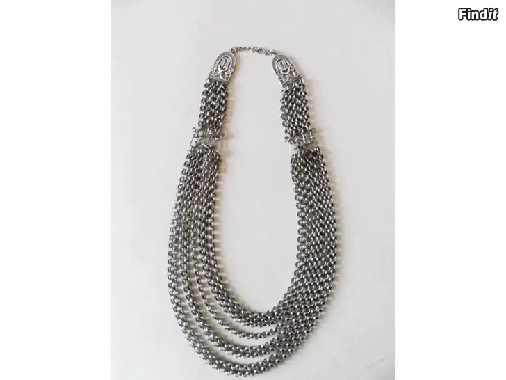 Myydään Kalevala juhlakääty kaulakoru Hopeoitu