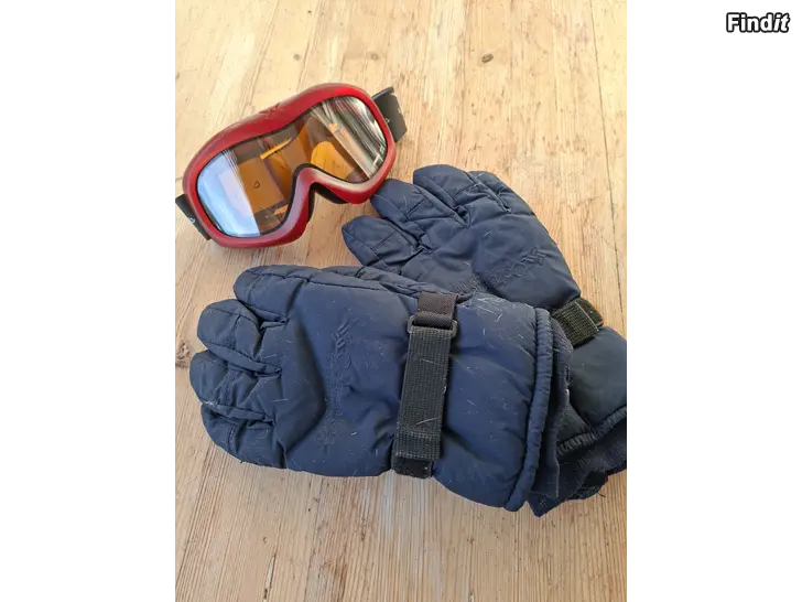 Myydään Laskettelukintaat ja lasit miehelle