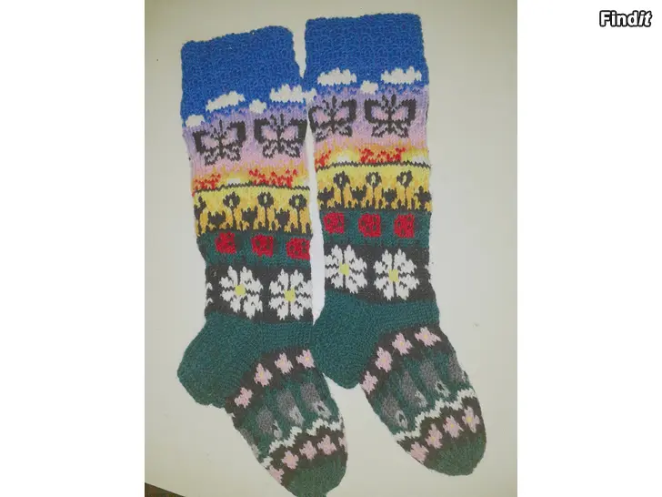 Myydään Auringonlasku-villasukat