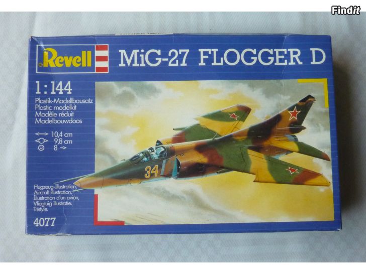 Myydään Revell Mig-27 Flogger kokoamaton pienoismalli