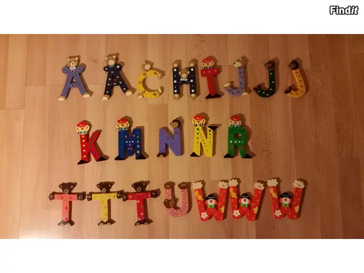 Säljes Puukirjaimet - puiset kirjaimet 50c - 1e /kpl