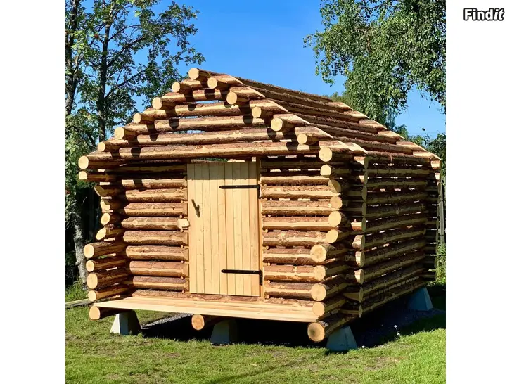 Säljes Timrad stocklada - monterad på din gårdsplan