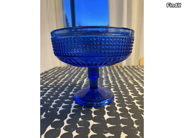 Säljes Vintage barokki-malja, Riihimäen lasi