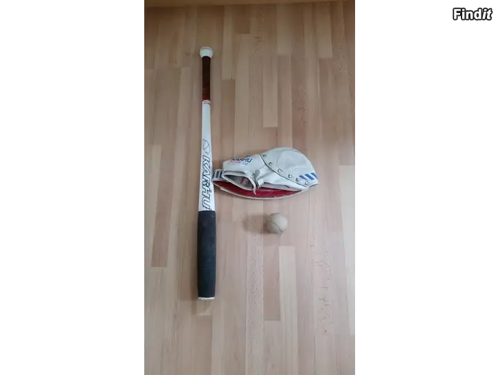 Myydään Karhu vintage Pesäpallomaila ja räpylä 25e