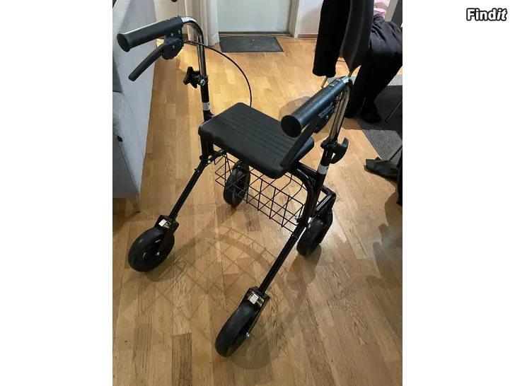 Myydään Tyke Mauno musta kävelytuki, rollaattori