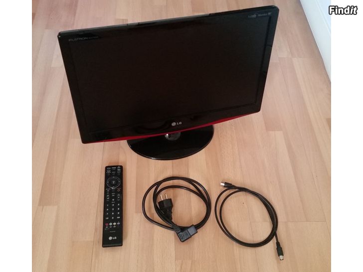 Säljes LG 22 TV antenniverkkoon -  monitor ja kaukosäädin  -35e