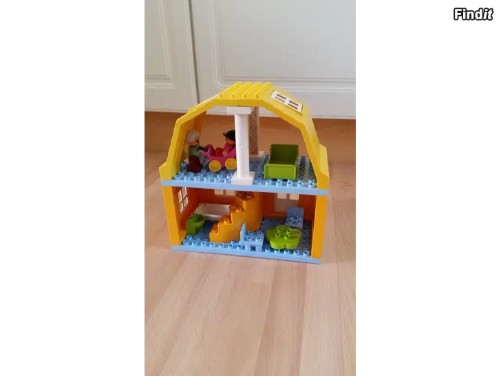 Myydään Lego Duplo talo sinikeltainen ja tarvikkeet 22e